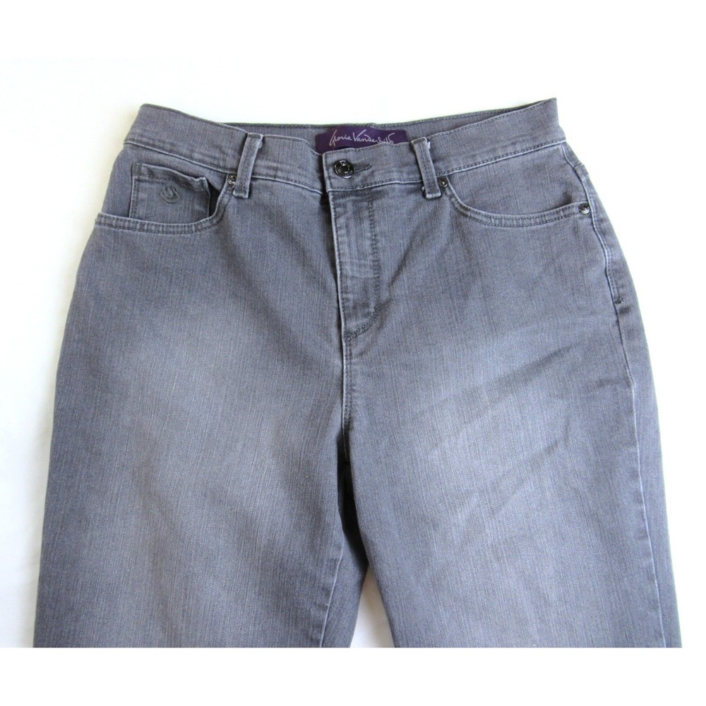 Gloria Vanderbilt Jeans Gray Amanda Straight Women's Size 8 Short - Picture 4 of 8